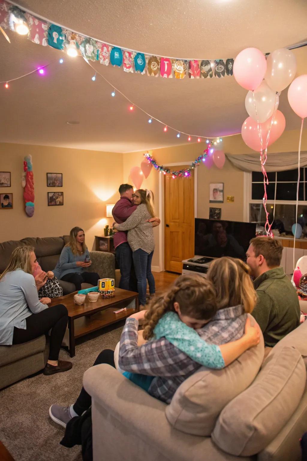 A heartfelt surprise get-together with dear ones.