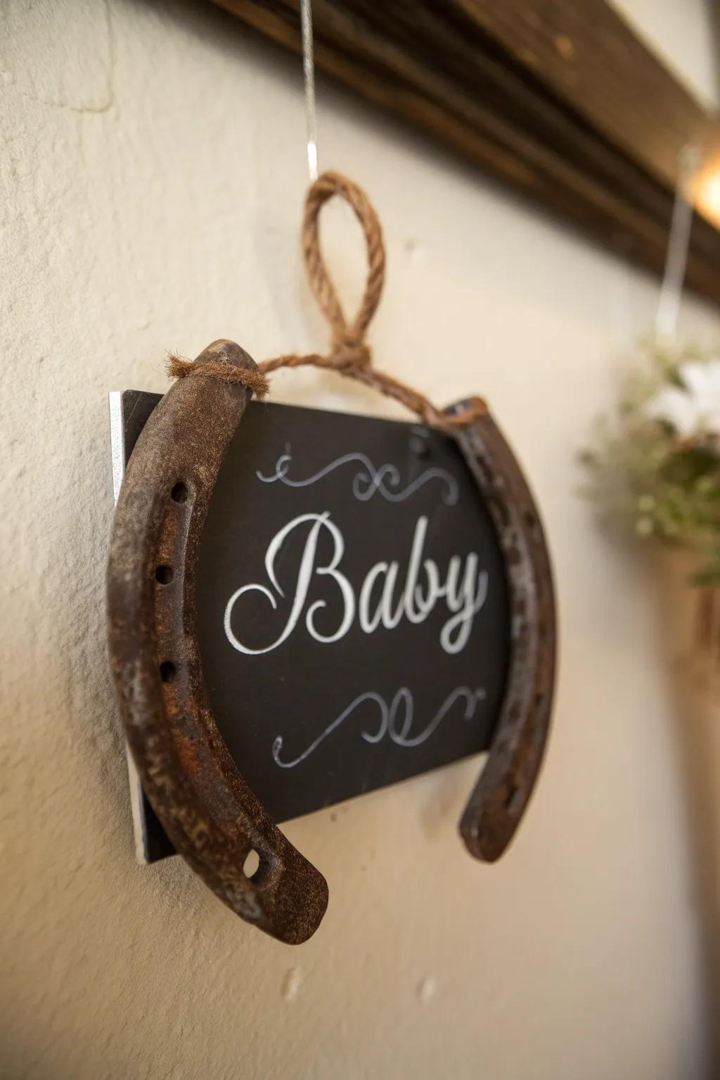 Horseshoes: a touch of western charm and good fortune.