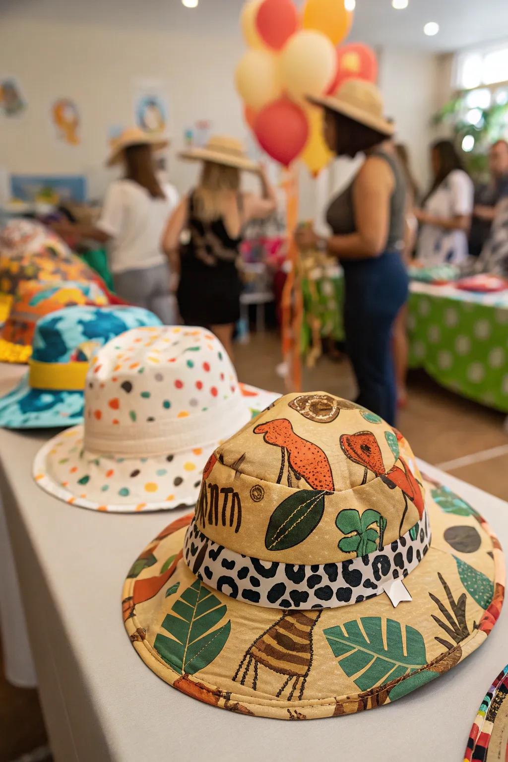 Safari day hats, ideal for outdoor adventures.