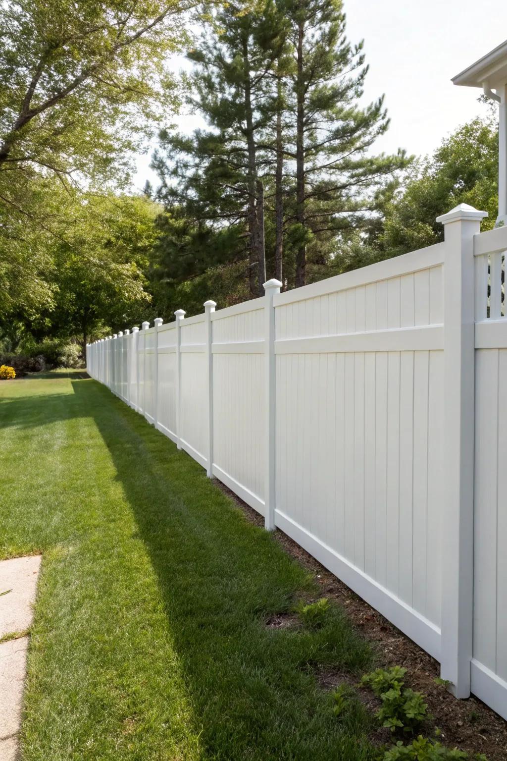 Opt for low-maintenance and style with vinyl fence panels.