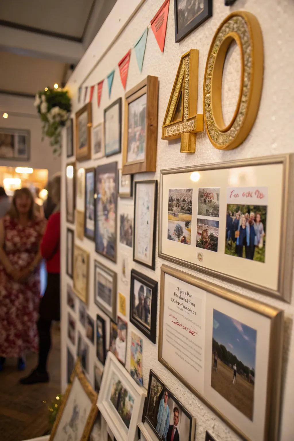 Rejoice in memories and noteworthy milestones with an emotional photographic chronicle display.