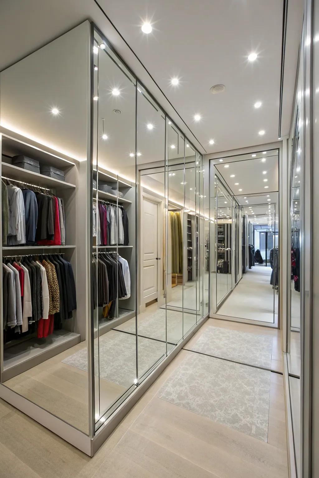 Mirrors make small spaces feel bigger.