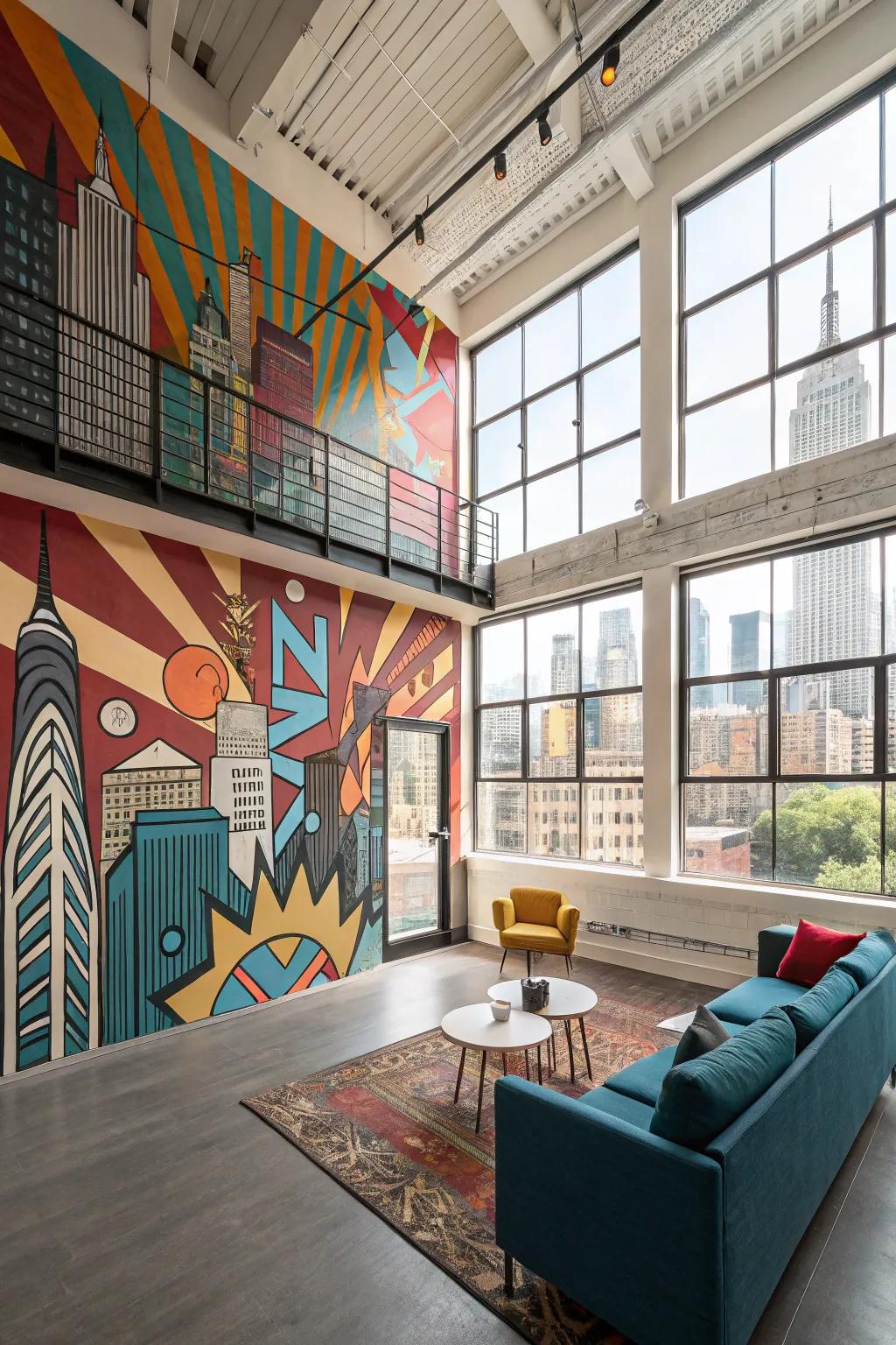 Lively urban landscapes append an urban accent to your space.