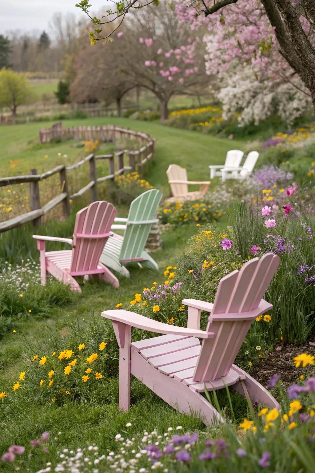 Playful pastels for a whimsical nuance.