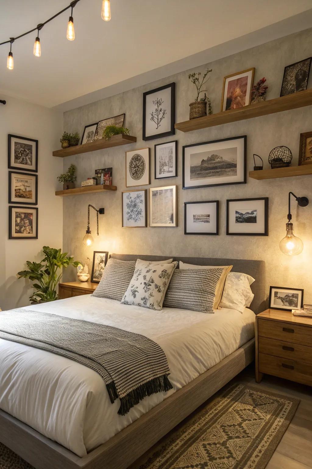 Create a distinctive aesthetic through a layered art and decor methodology.