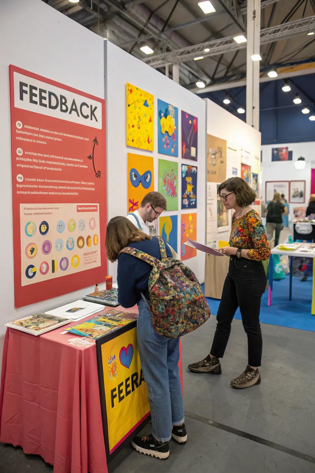 Interactive aspects inviting visitor engagement.