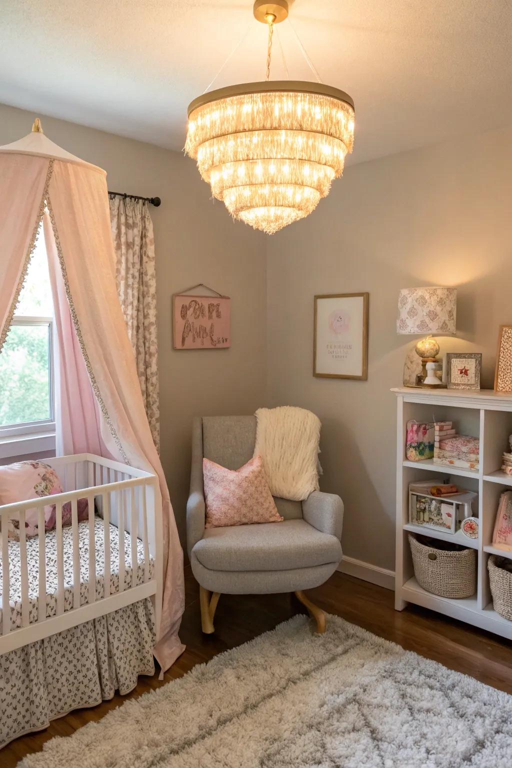 Flexible lighting sets the mood and enhances the function of your baby's corner.