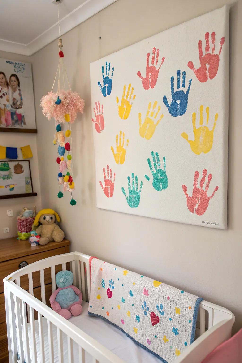 A personalized handprint artwork to cherish Easter memories.