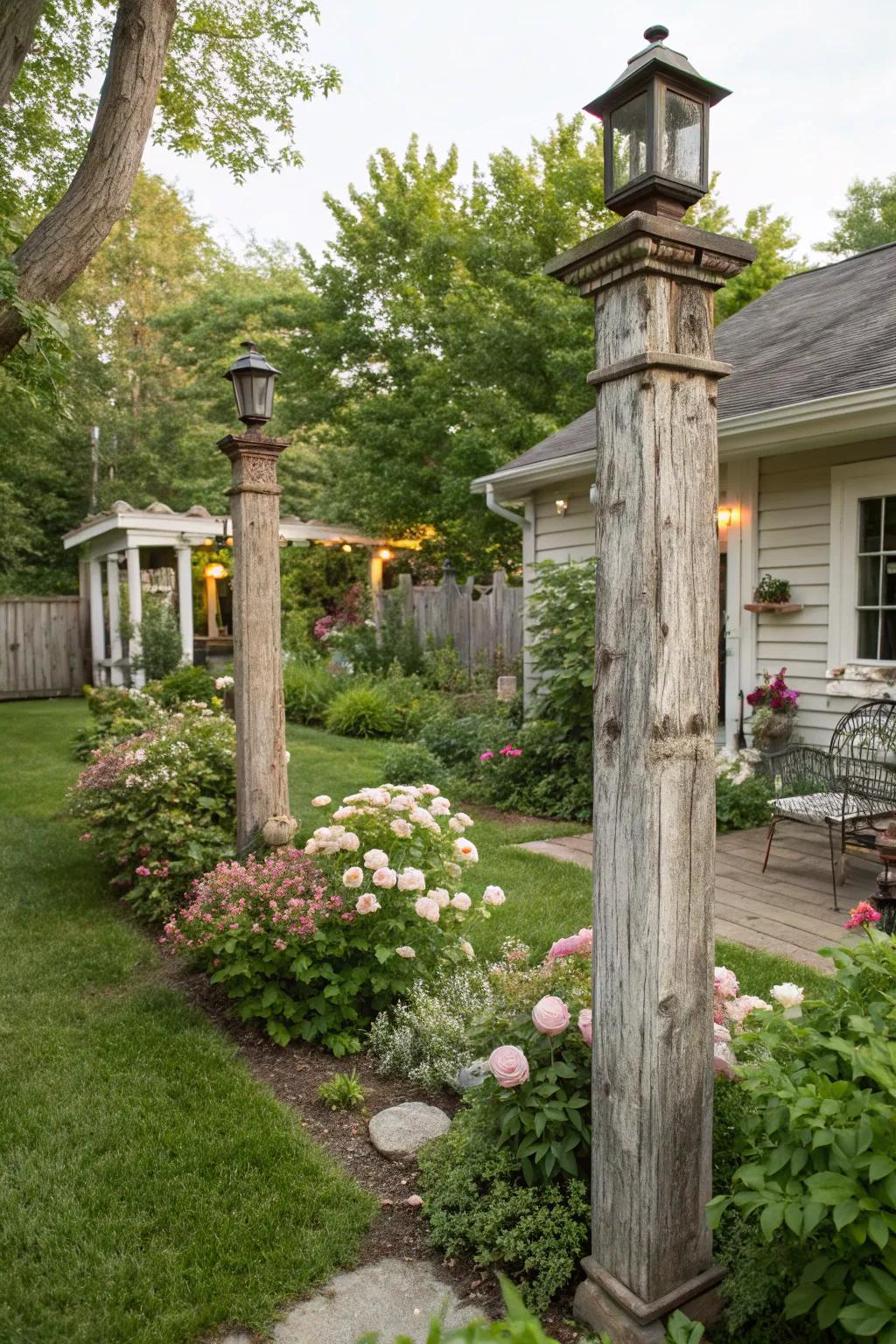 Infuse charm and character with timeless relic pillars in your backyard.