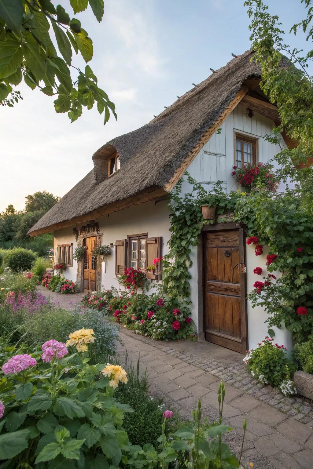 Cottage barns providing charm and a cozy atmosphere.