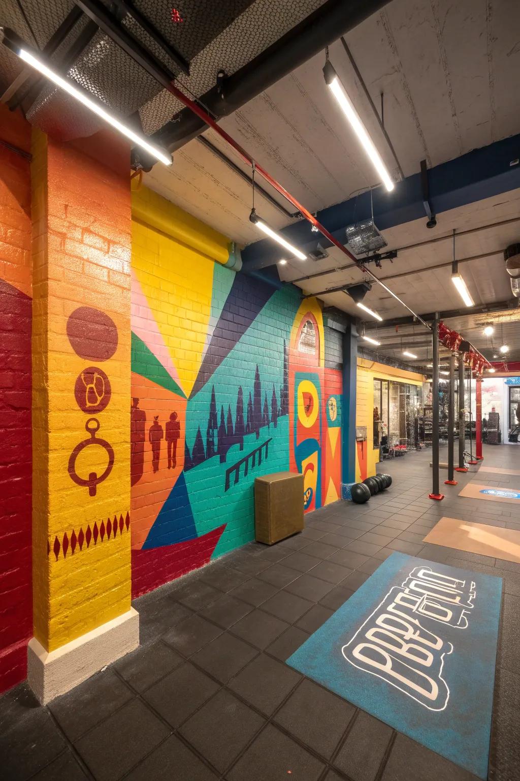Striking colors can elevate the tone and vitality of your gym.