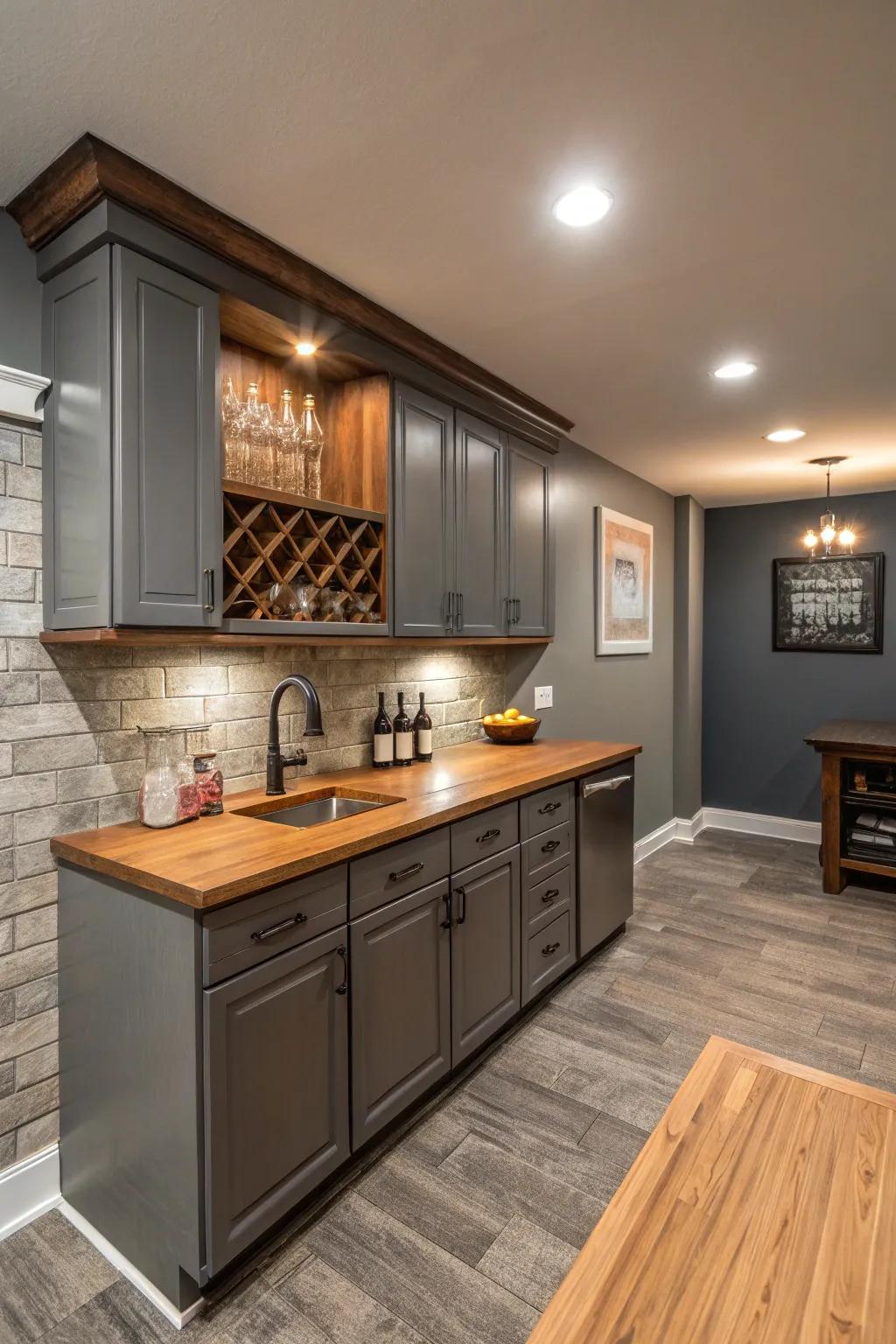 A thoughtful color palette can enhance the mood of your kitchenette.