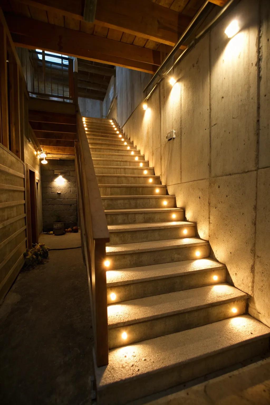 Boost security through stylish step illumination.