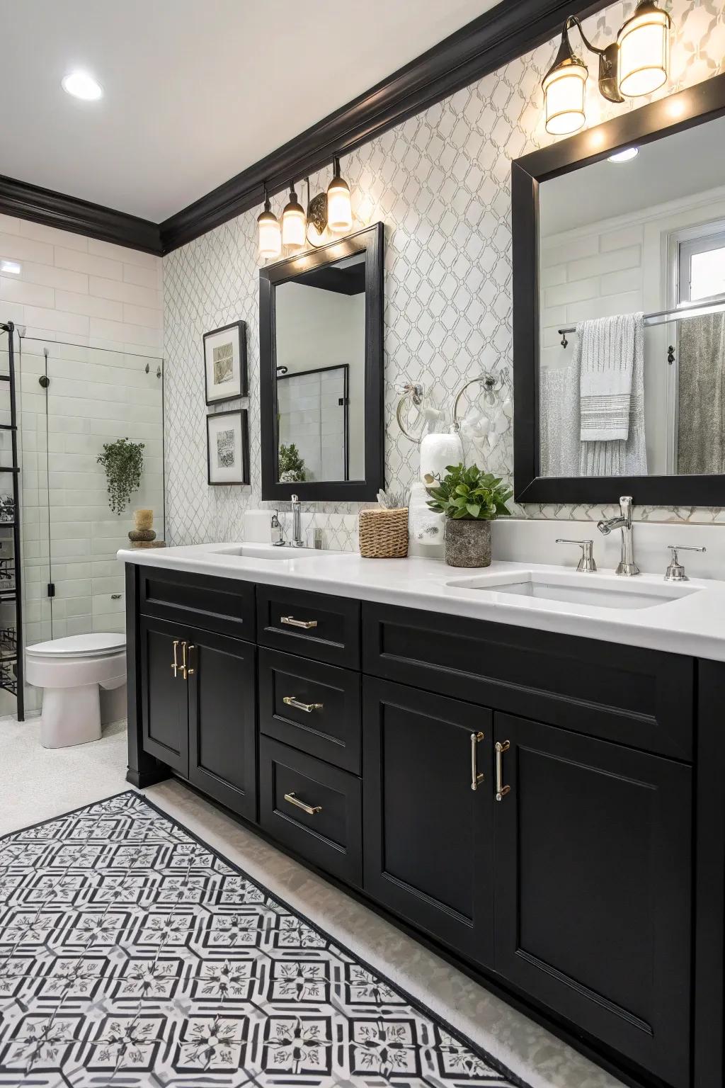 Monochrome designs deliver striking visual variation.