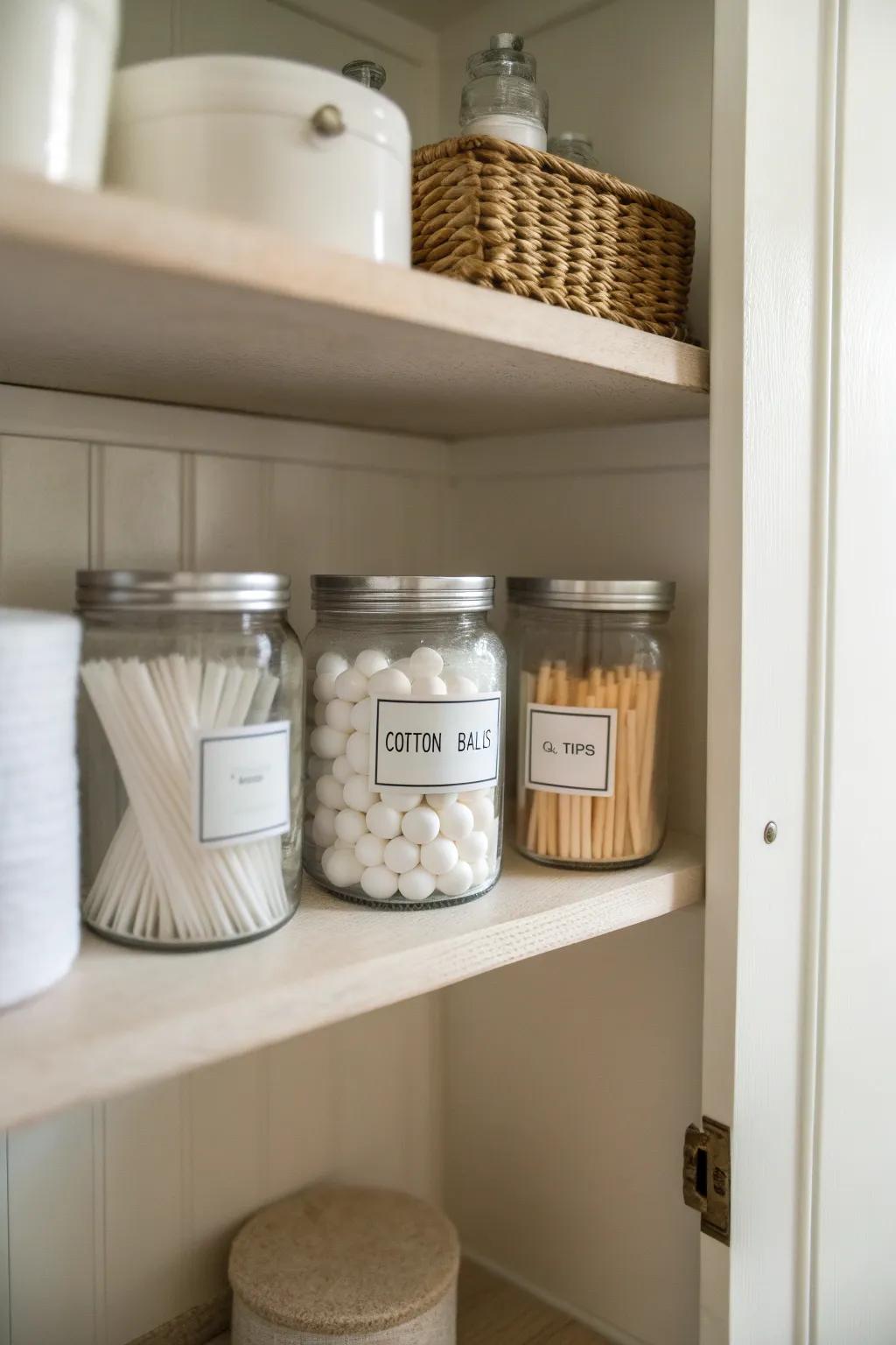 Repurpose commonplace household items to create unique storage solutions.