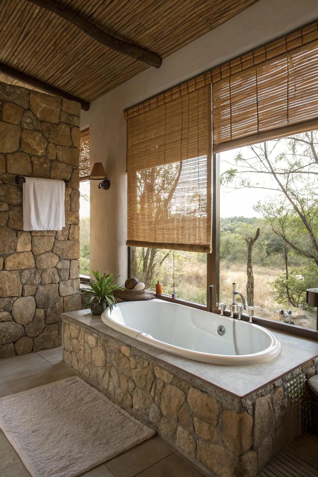 Achieve a zen-like calm with warm reed screens.