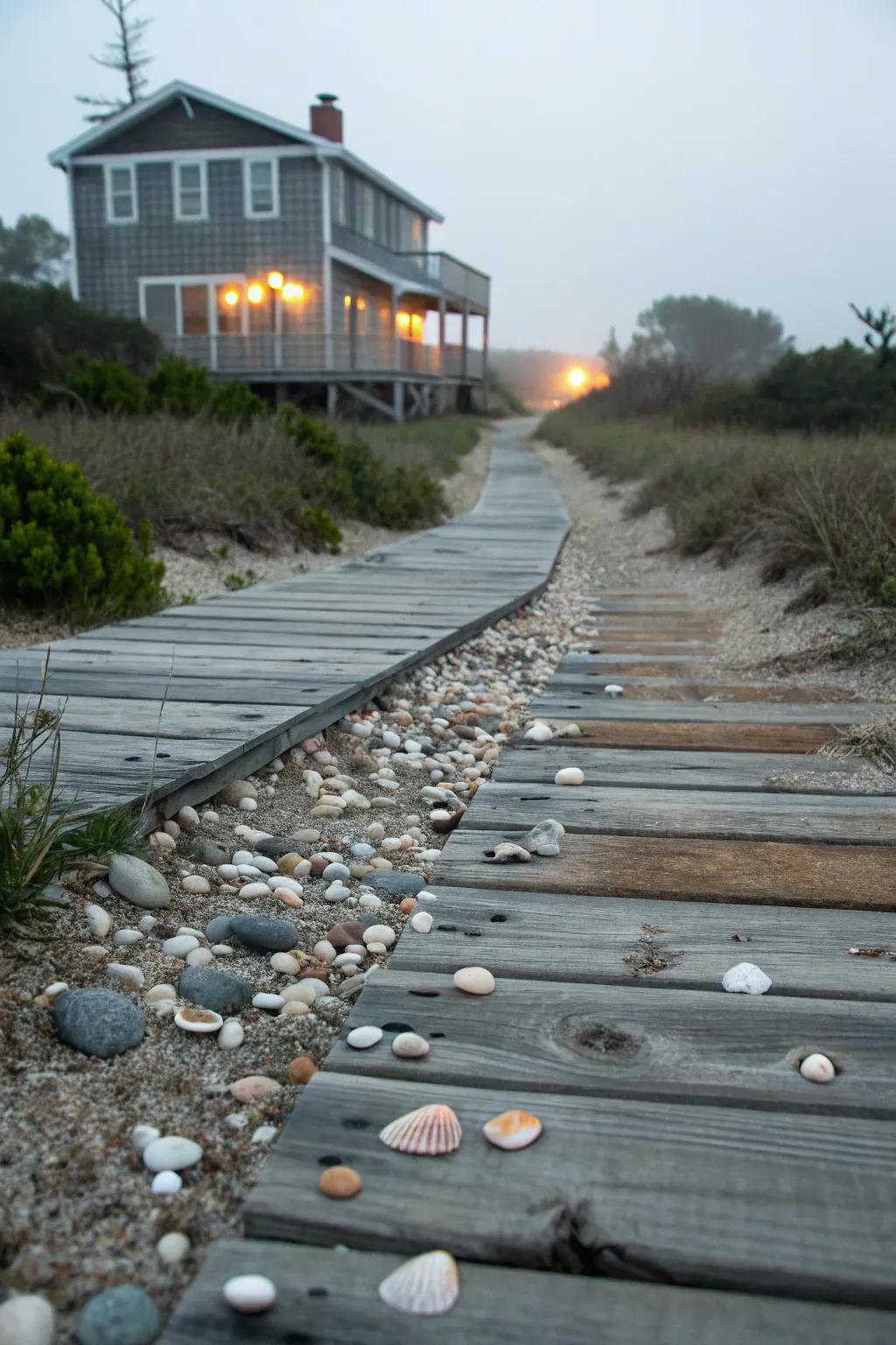 Gentle illumination crafting a bewitching ambiance in the garden.