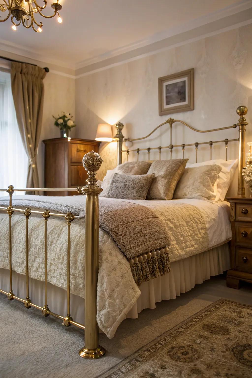 Metallic finishes introduce a touch of glamour.