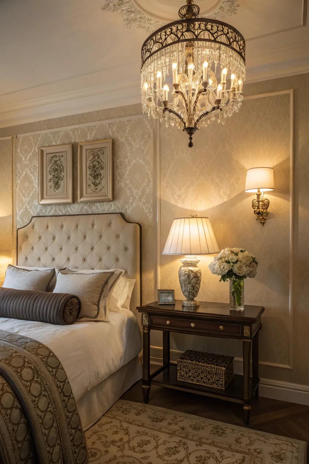 Layered lighting creates a balanced and inviting atmosphere.