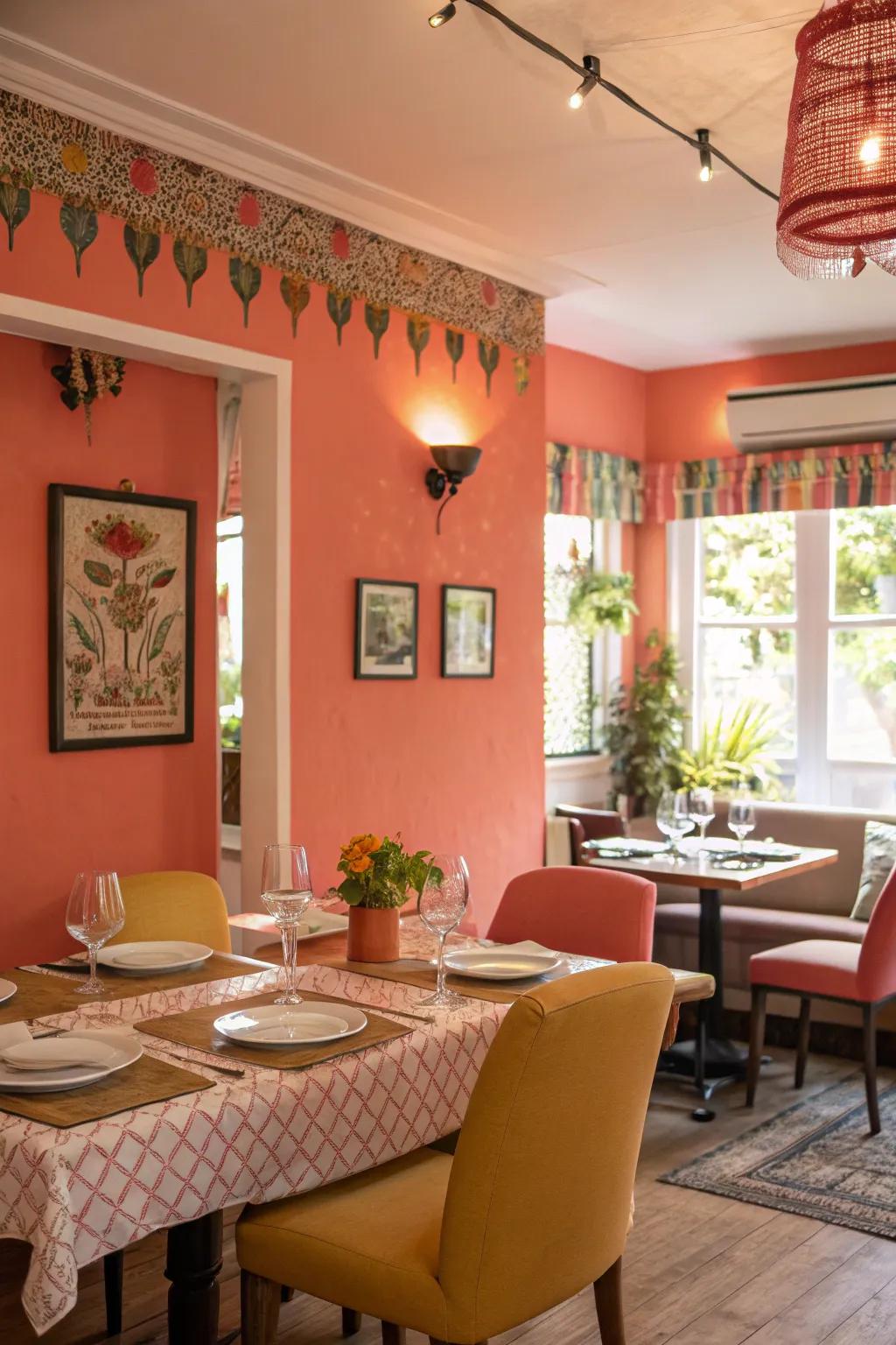 Rouge introduces vitality and warmth to any dining area.