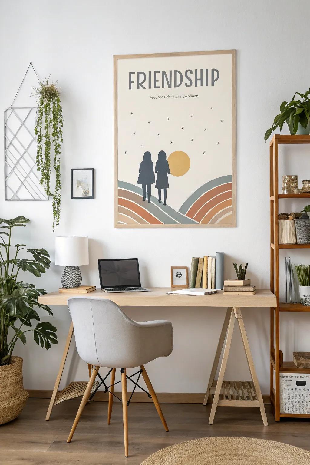 A minimalist poster exuding understated elegance in a modern setting.