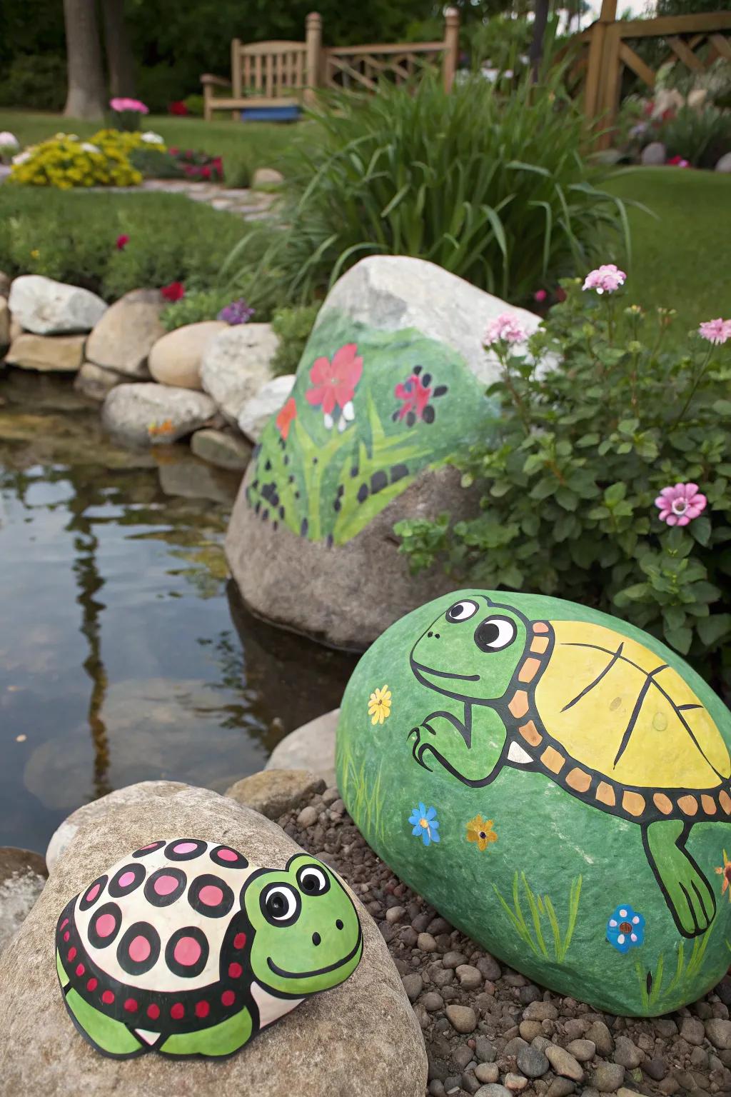 Enchant your garden with sentinel amphibian and reptile rocks.