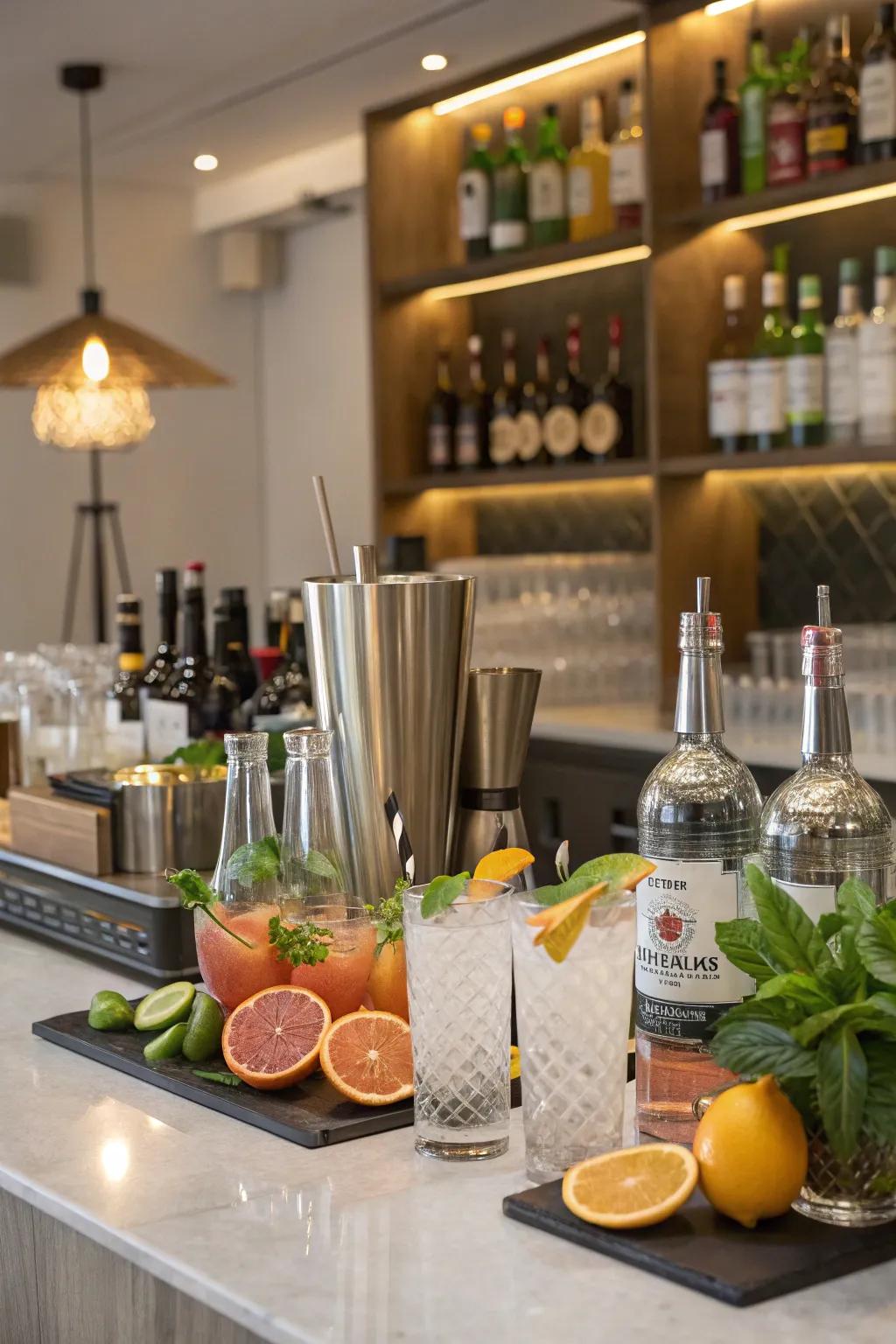 Blend and socialize through a DIY cocktail experience.