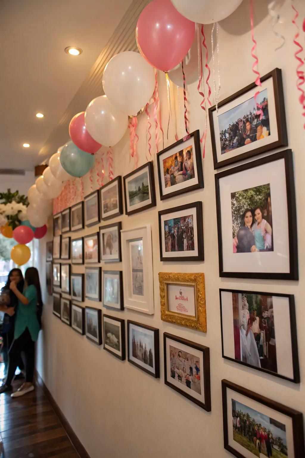 An imagery montage wall injects a sentimental element.