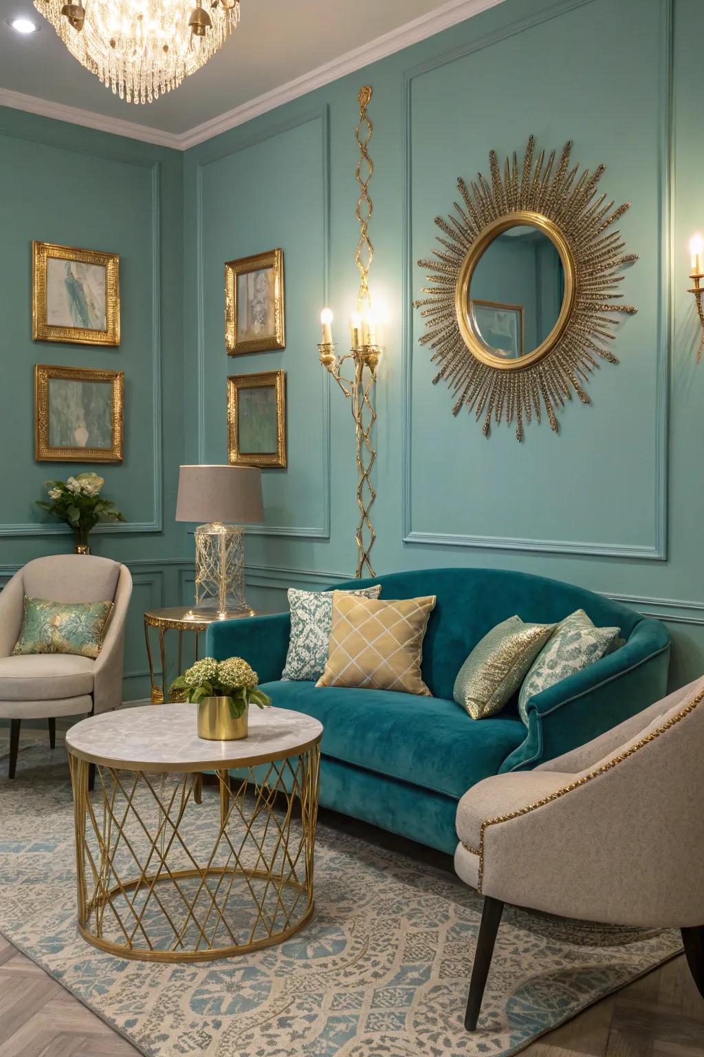 Metallic details add a touch of glamour.