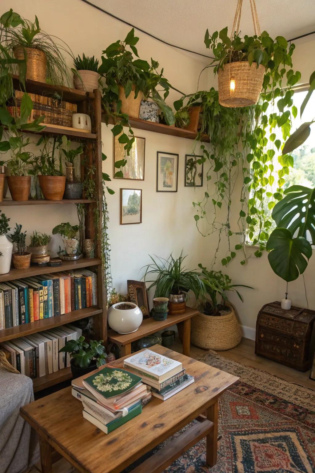 Personalized elements make the plant space distinctly yours.