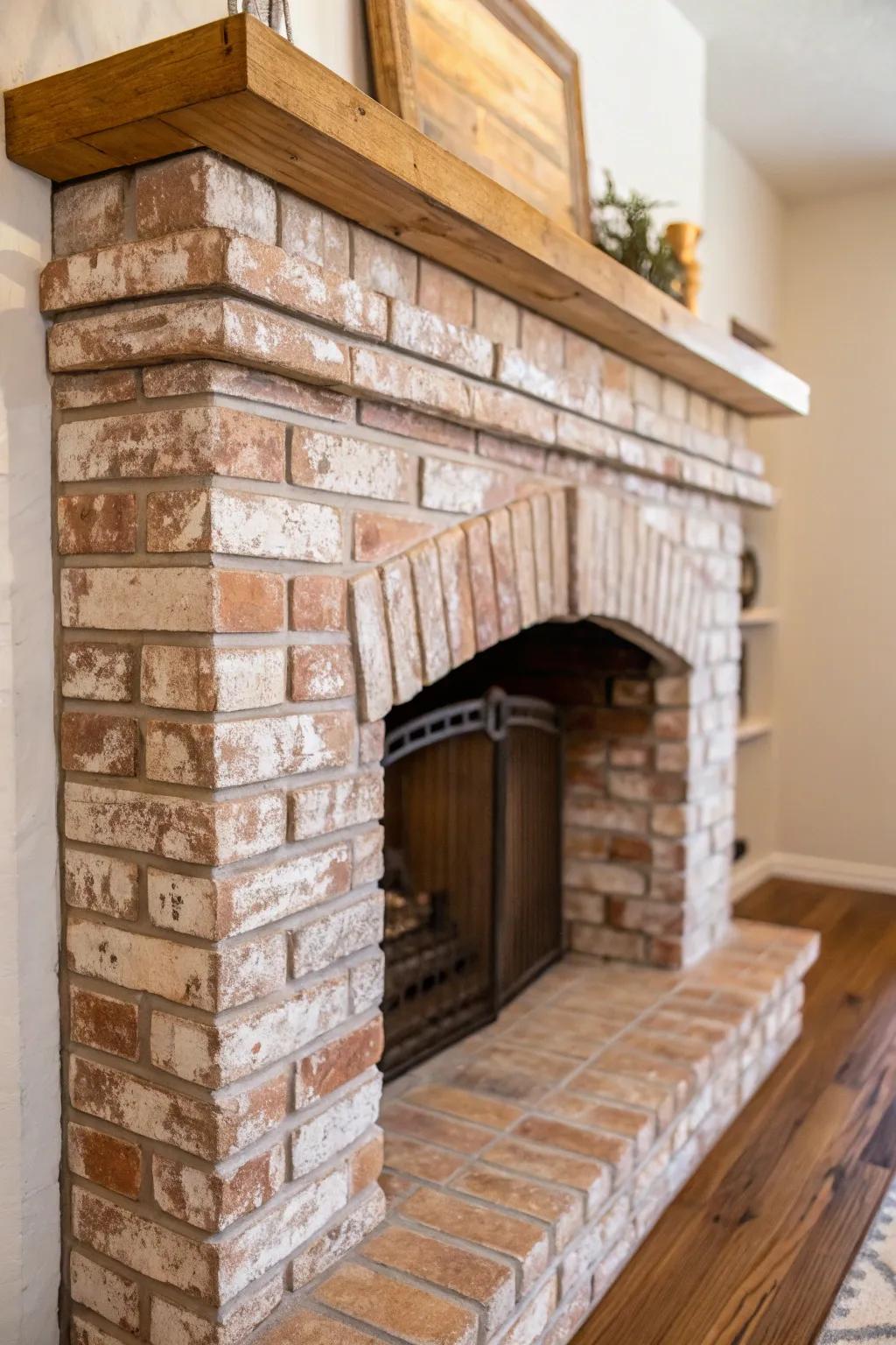 A textured finish adds rustic, tactile charm to your hearth.