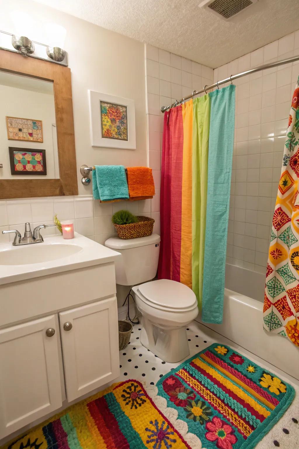 A burst of hue possesses the ability to refresh and energize your bathroom.