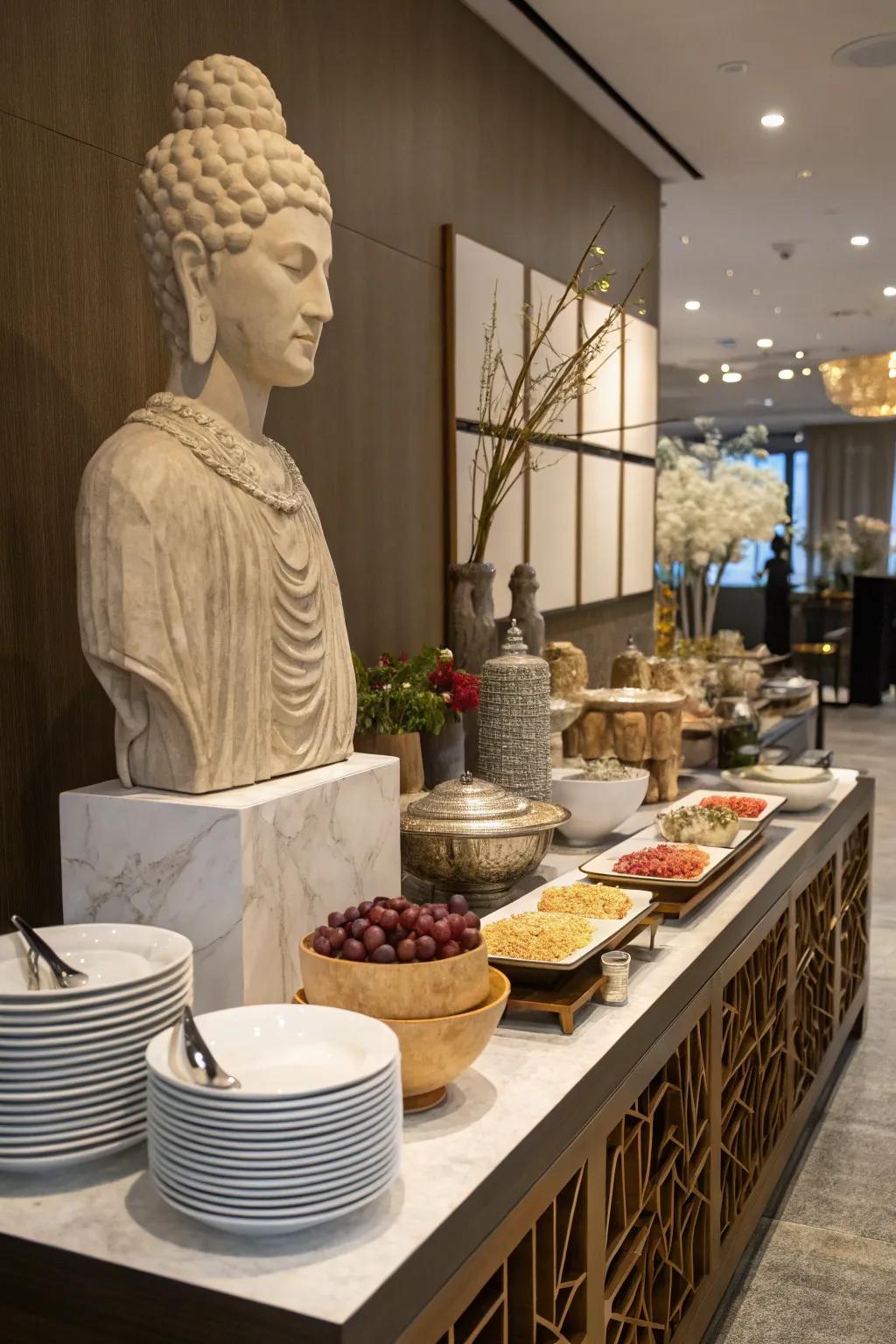 A statement centerpiece establishes a beautiful mood.