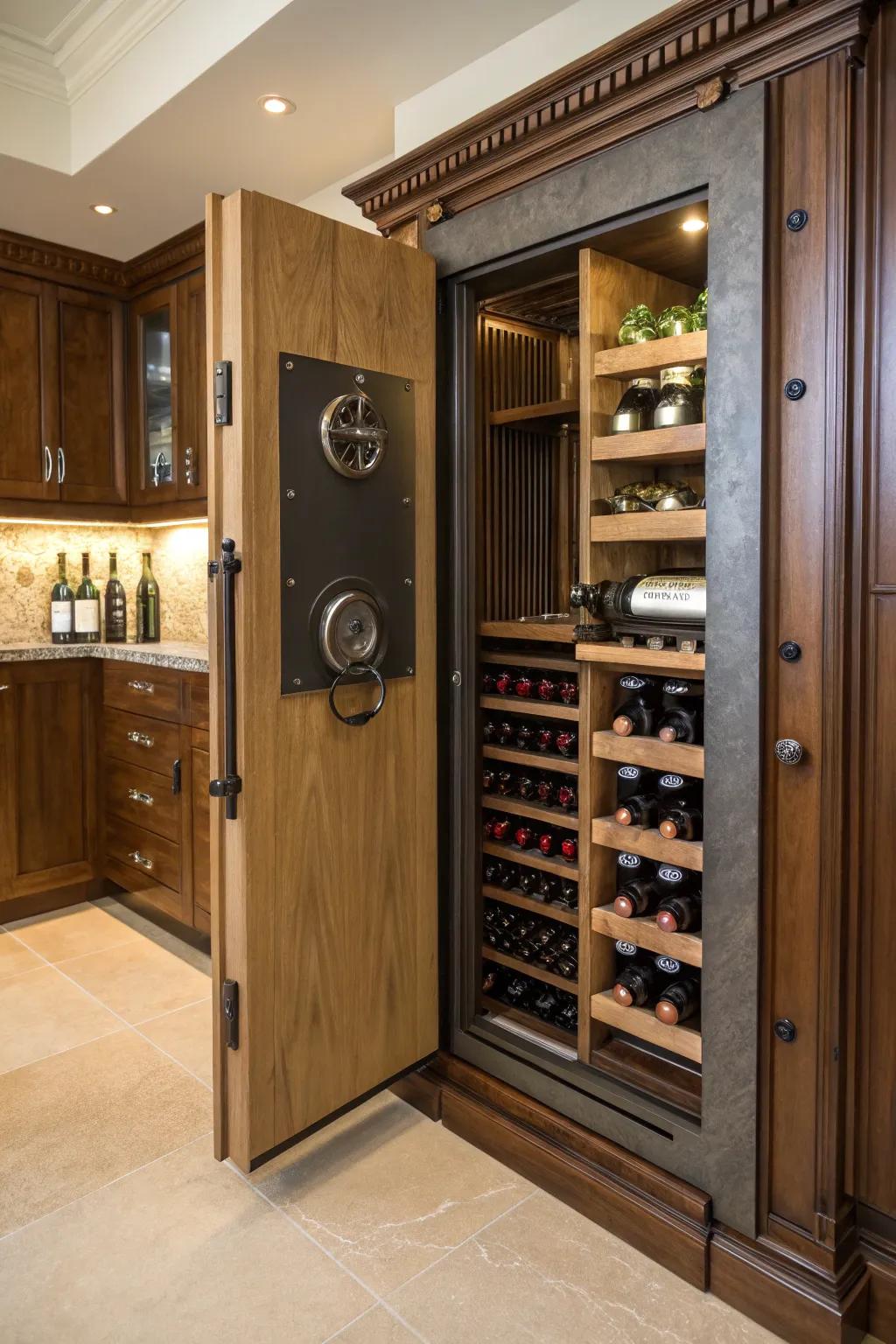 Discover the allure of concealed wine storage solutions.