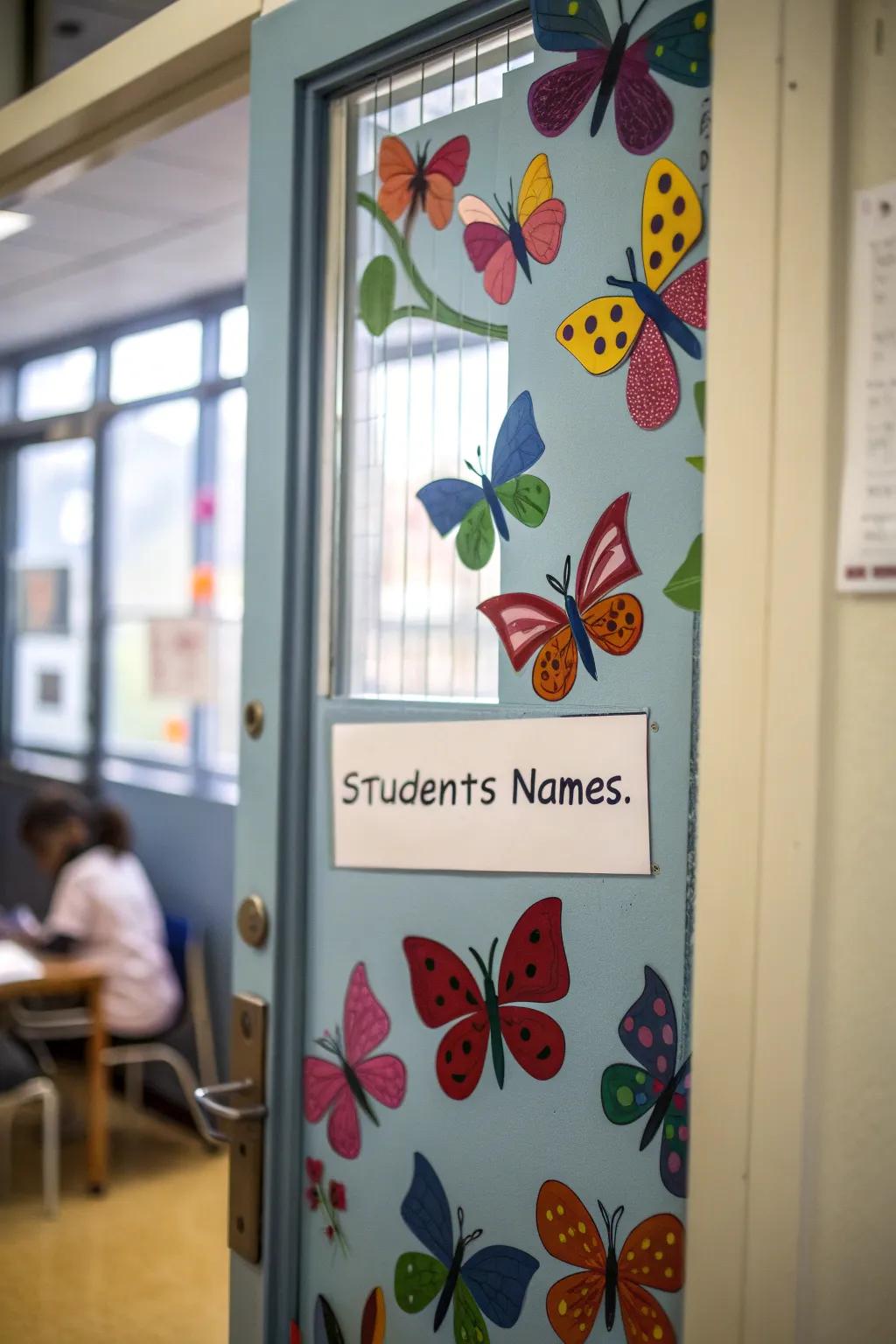 Celebrate each pupil through personalized butterfly appellation tags.