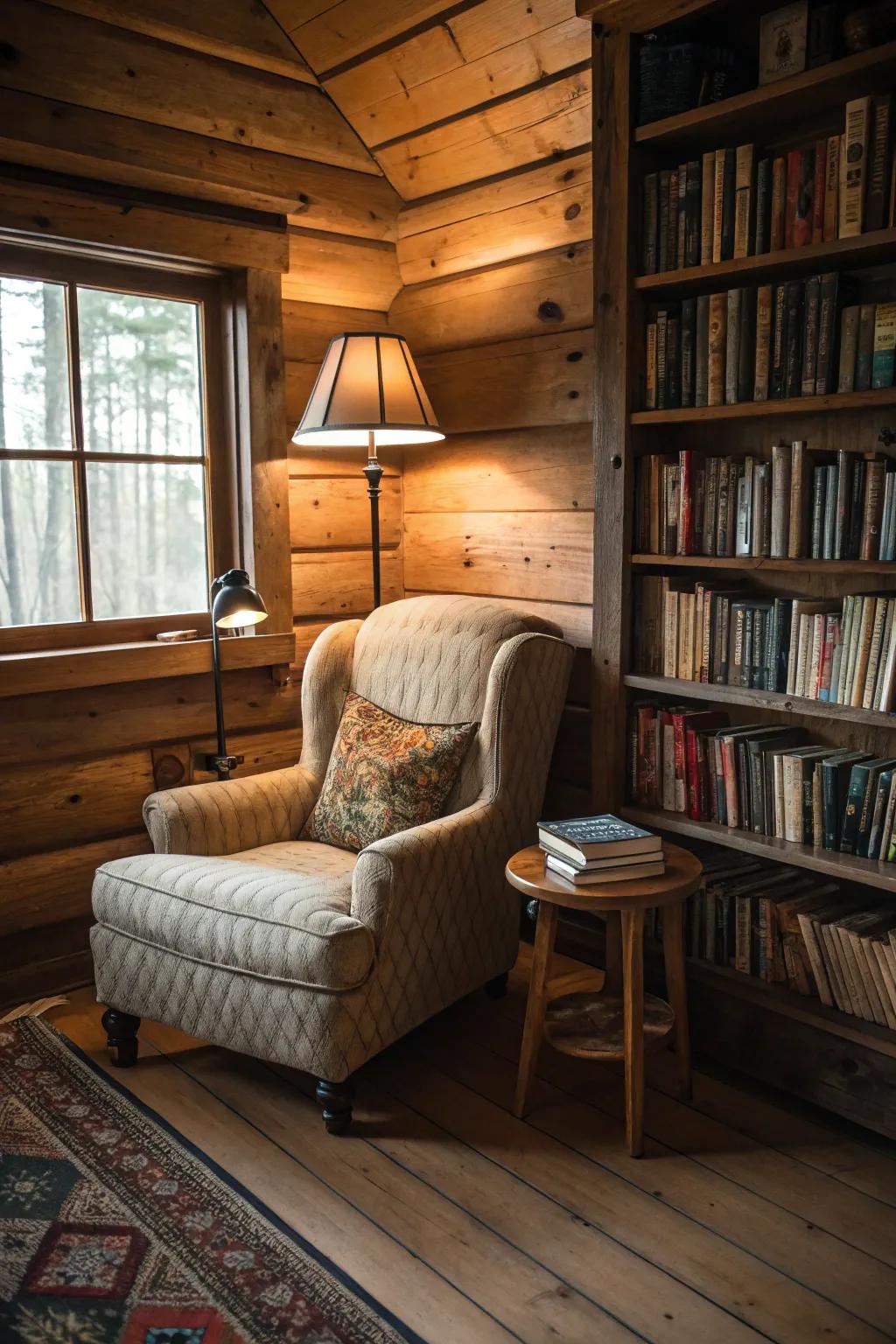 A secluded reading nook inviting relaxation