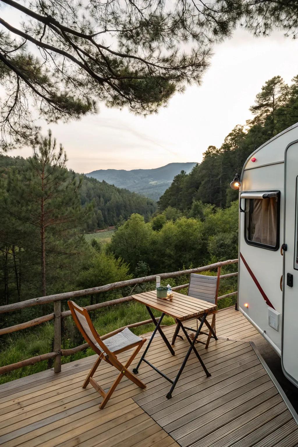 On your deck, increase productivity with an outdoor workspace.