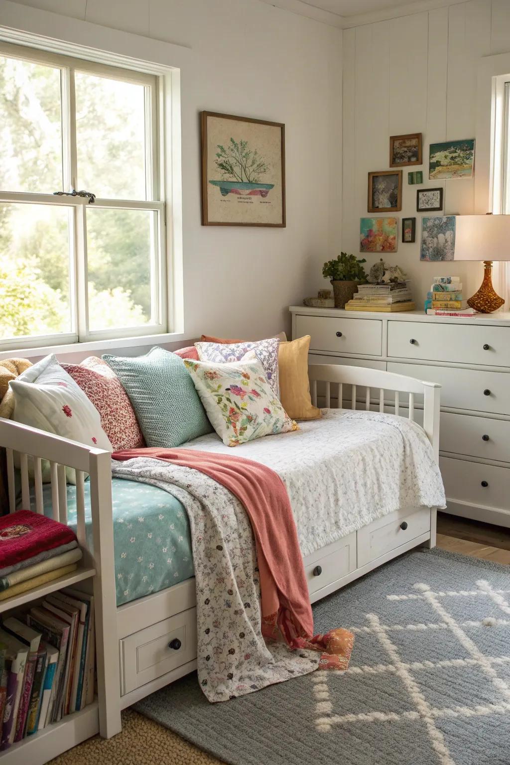 A couch bed delivers flexibility and style.