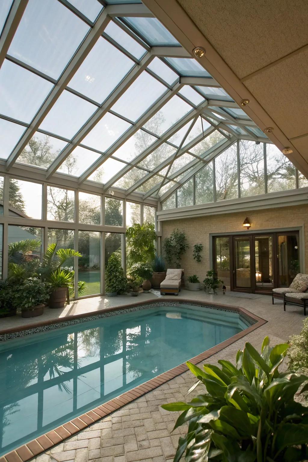 Your indoor pool will find a sunlit haven in a solarium.