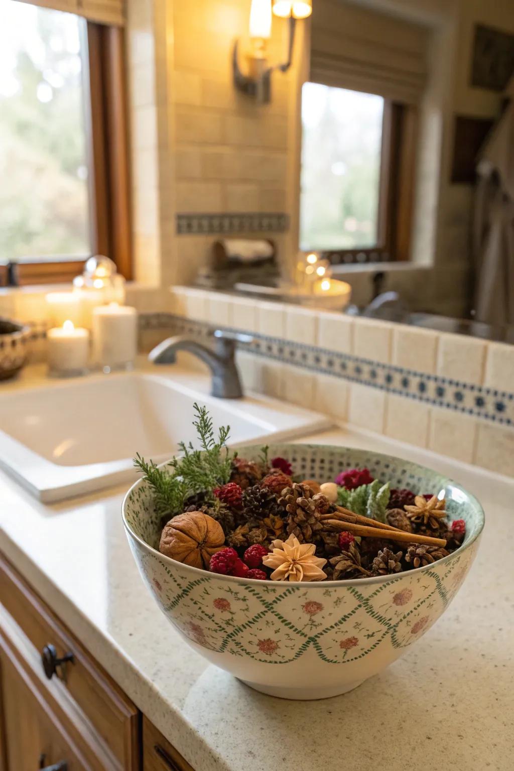 Seasonal scent mix brings a sweet scent to your holiday decorations.