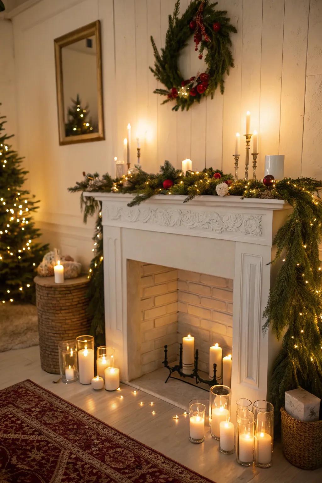 A simulated hearth delivering a cozy sensation in the absence of a flue.