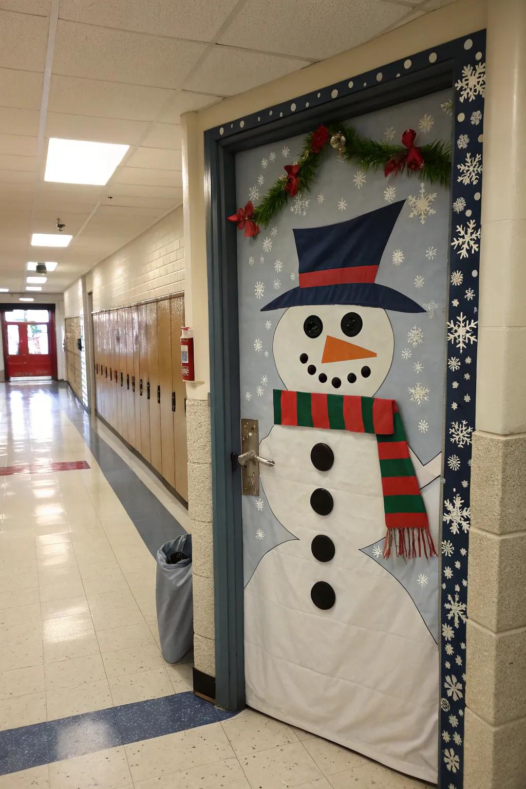 Frosty instills cheer into this school portal.