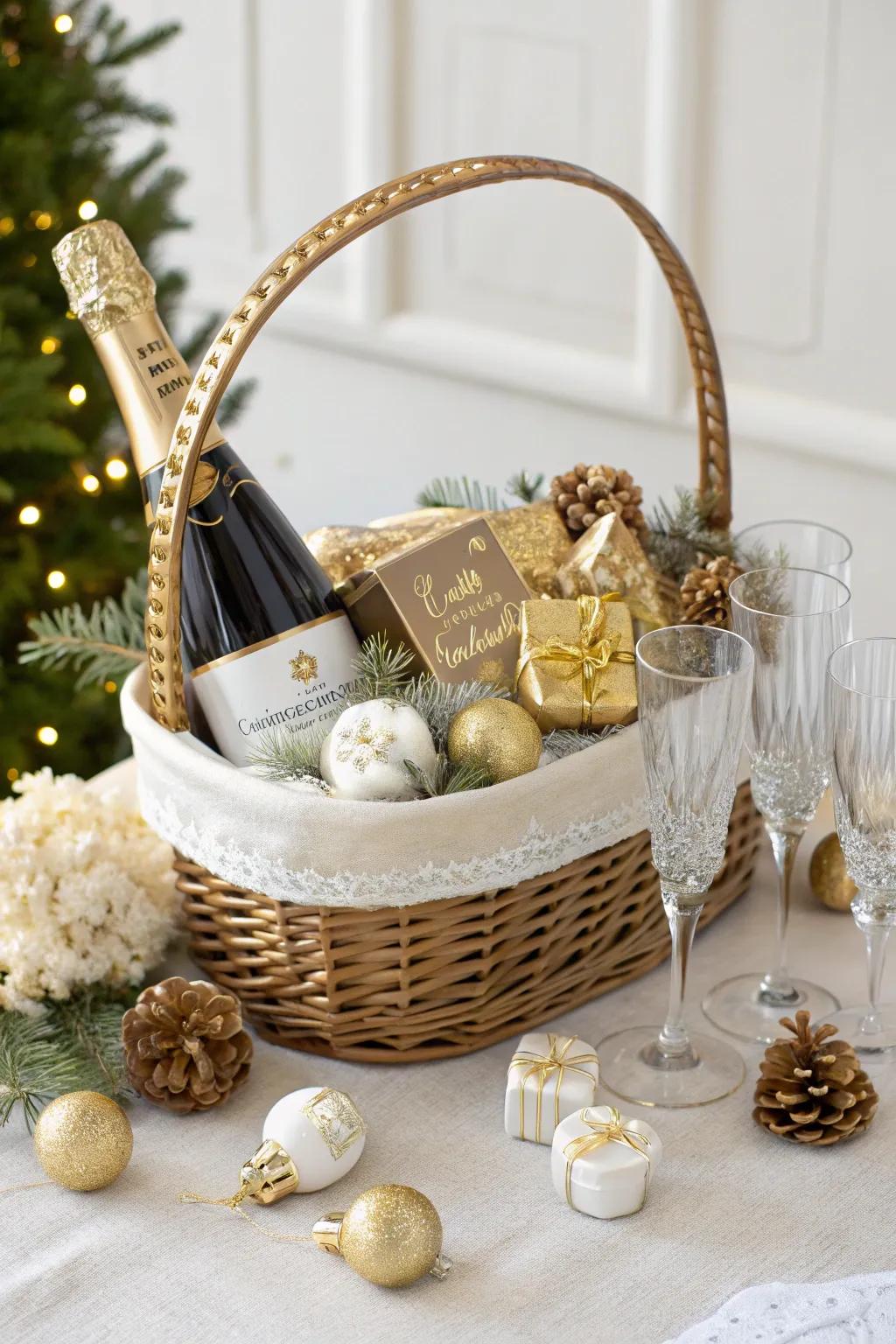 A bubbly sparkling wine hamper that oozes celebration and luxury.