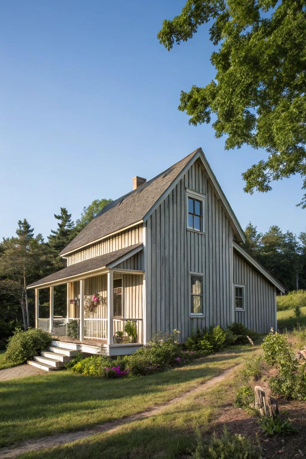 Vertical siding: a striking design element that emphasizes height and visual interest.