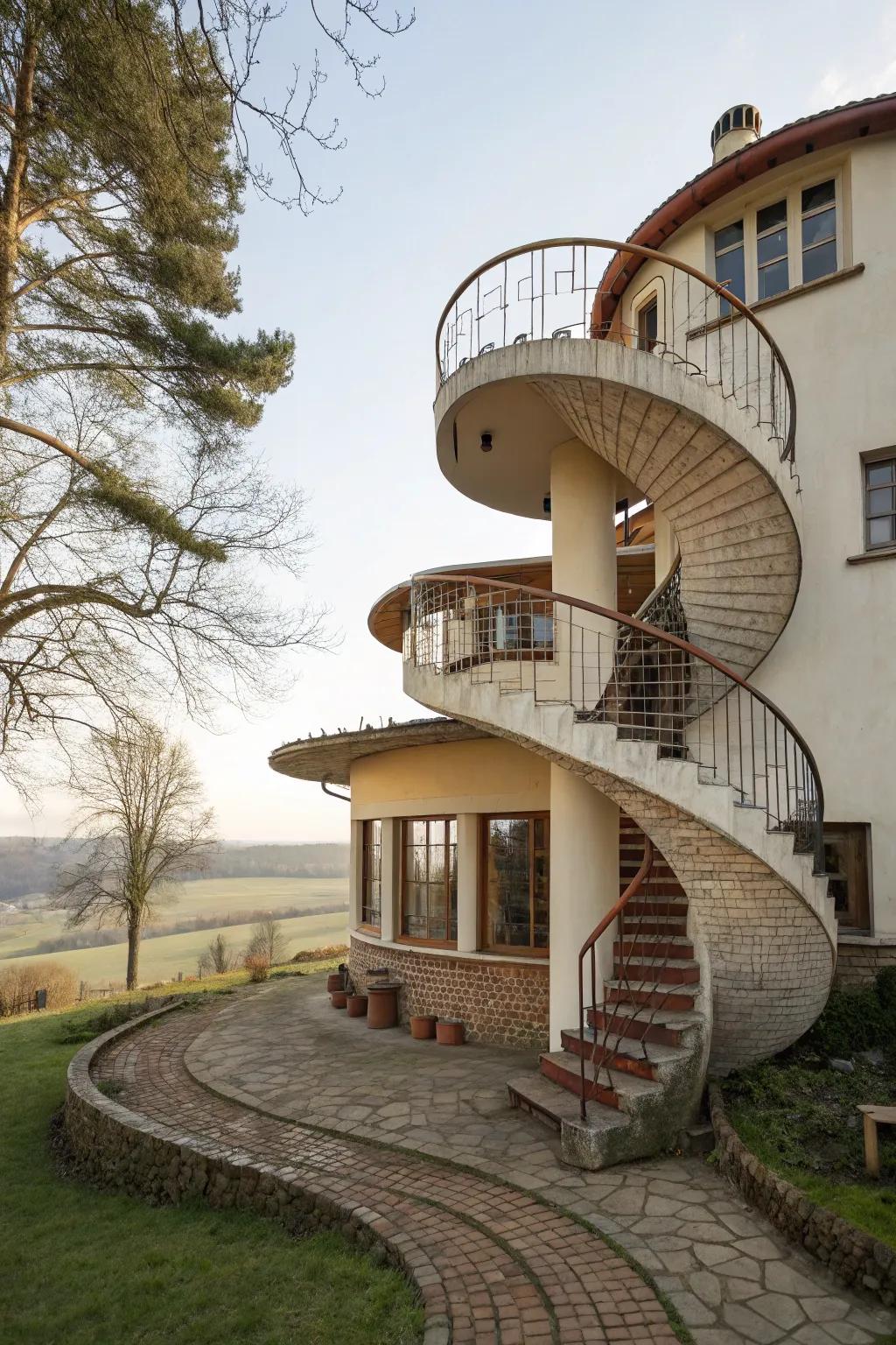 A coiled home design that inspires discovery and motion.