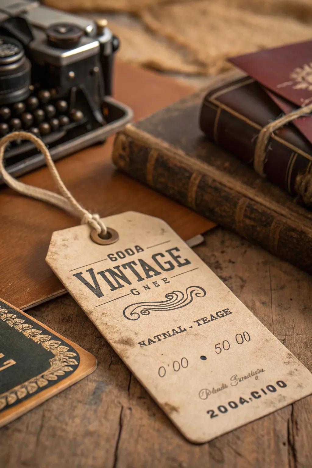 A vintage-styled price label that carries a nostalgic charm.
