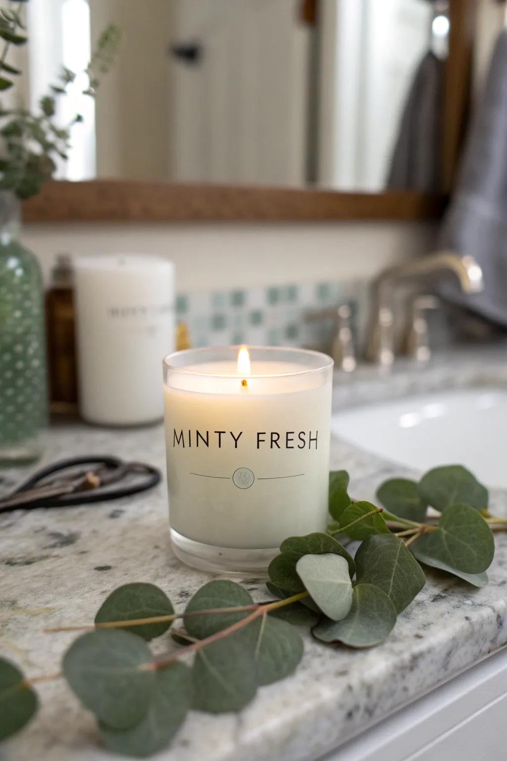 Cool Menthol Candle for an Invigorating Atmosphere