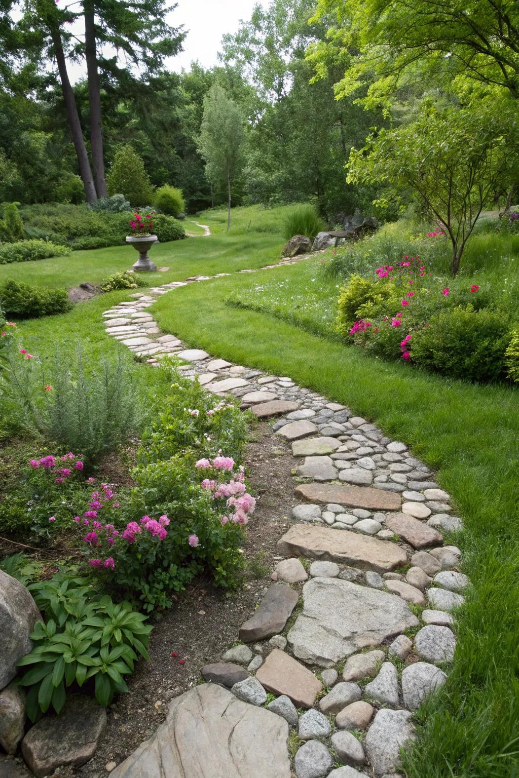 Handmade trails invite exploration and add structure to your garden.