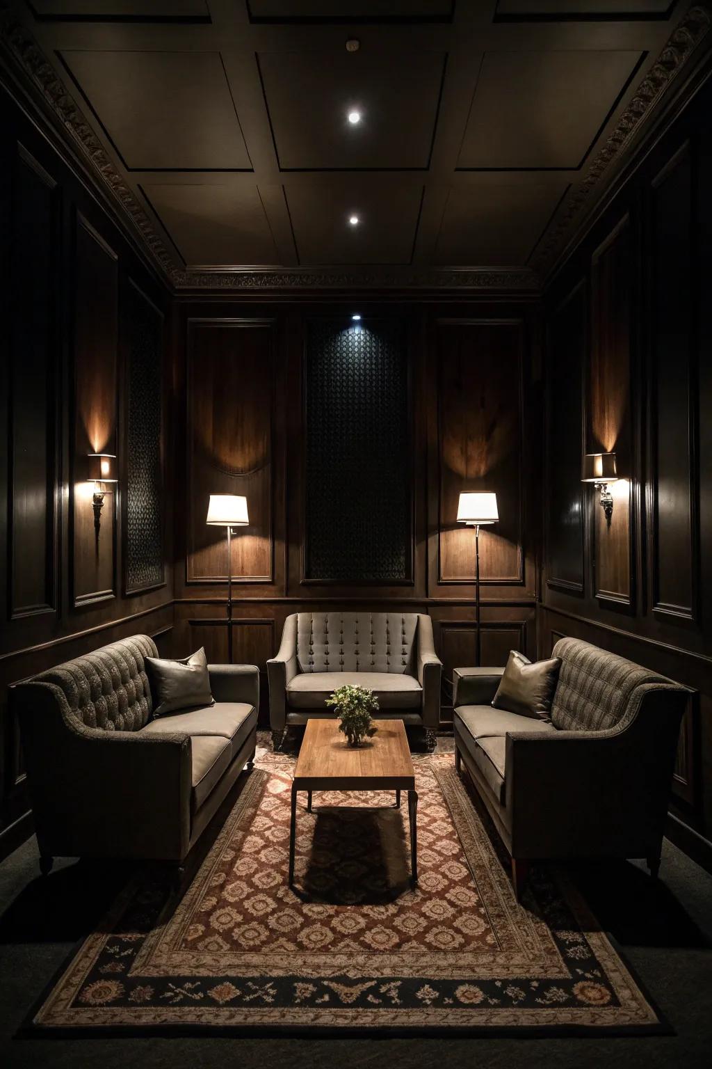 A room featuring a symmetrical furniture arrangement.