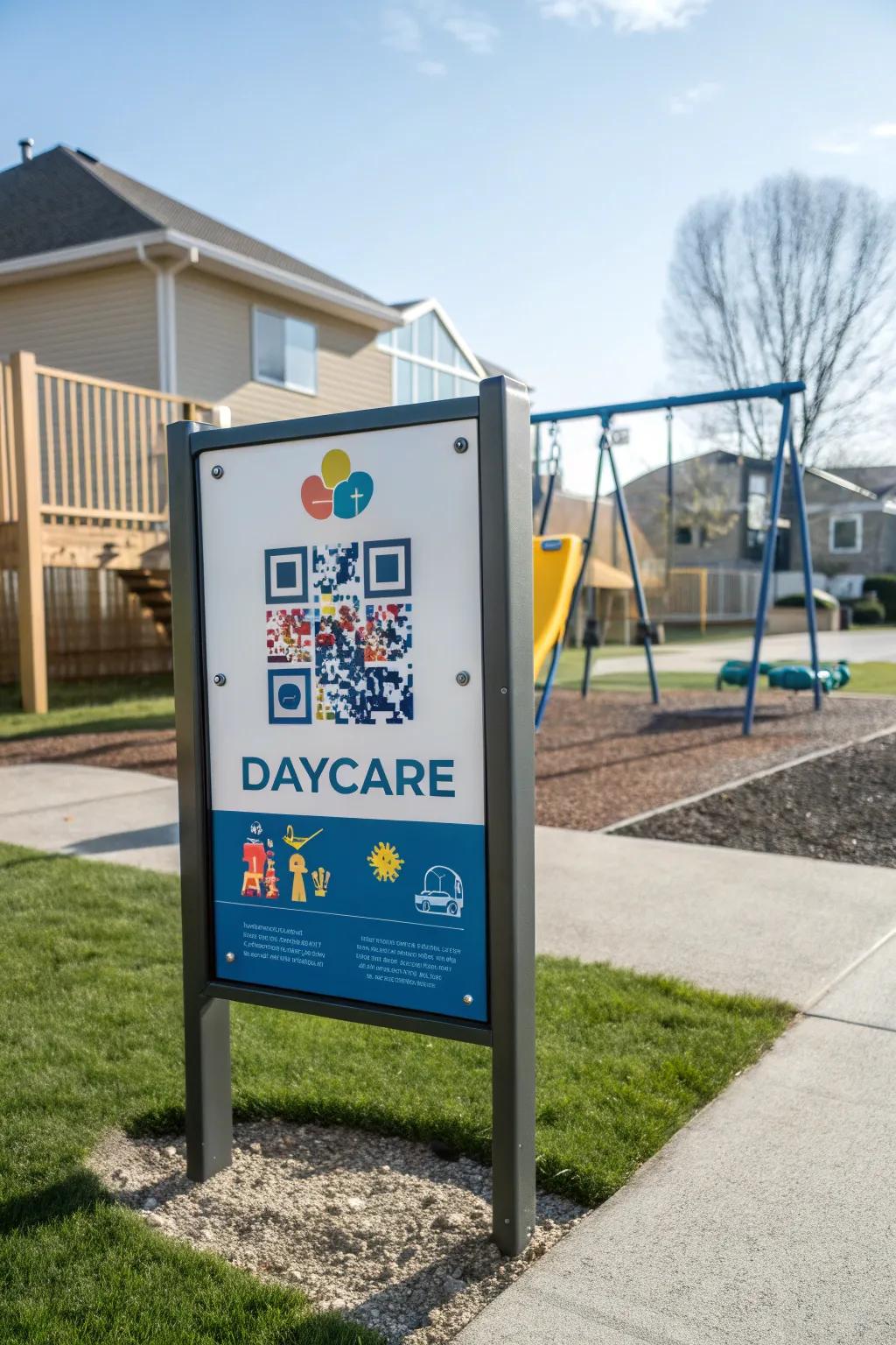 Interactive matrix codes on the daycare marker provide easy access to additional information.